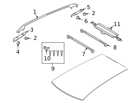 Luggage Carrier for 2017 Volkswagen Tiguan Limited #0