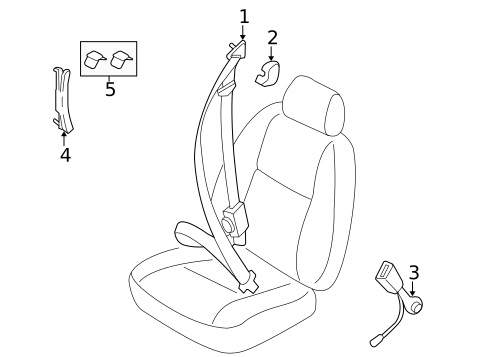 Seat Belt for 2004 Subaru Baja #0