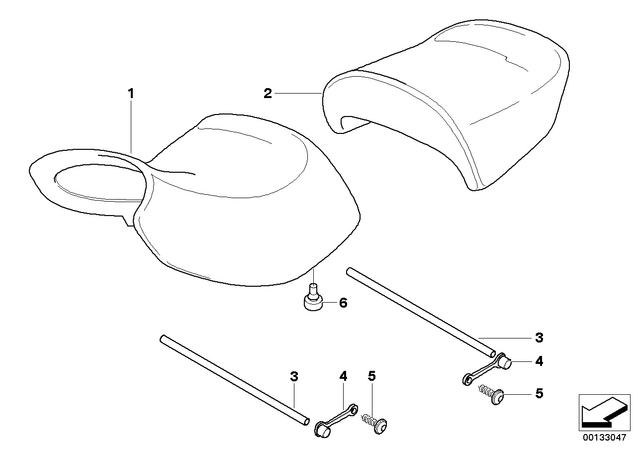 52531236128 - Ergonomics &amp; Comfort: Bump Stop - H=10 for BMW-Motorrad Image