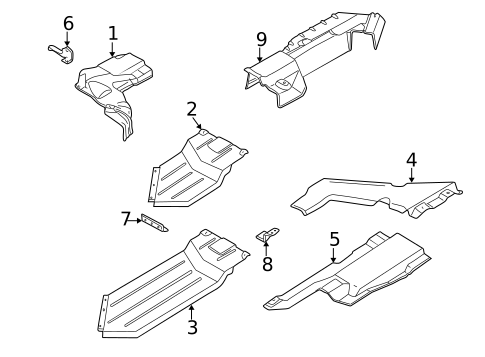 Heat Shields for 1995 Volkswagen EuroVan #0