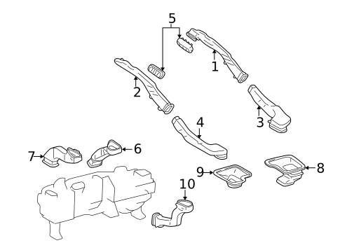 Ducts for 2005 Lexus LS430 #1