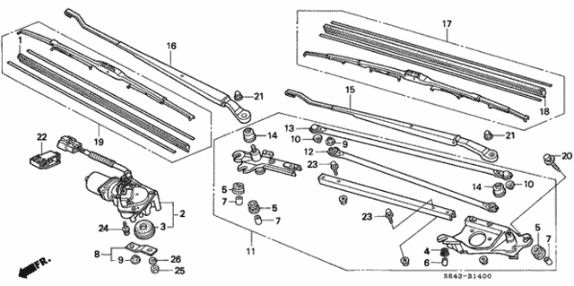 Front Wiper (Mitsuba) for 1993 Honda Civic #0