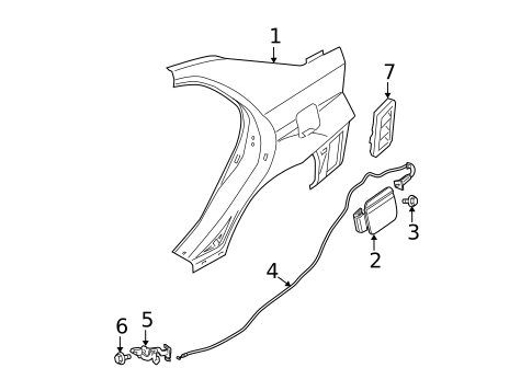 Quarter Panel & Components for 2007 Kia Spectra #0