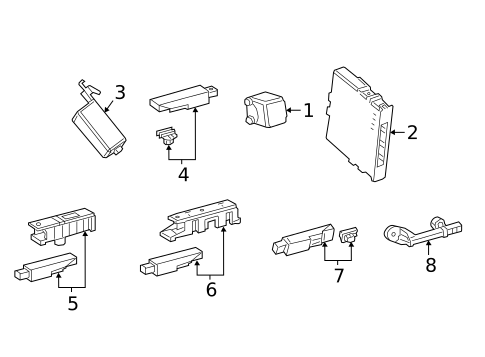 Keyless Entry Components for 2020 Lexus UX200 #0