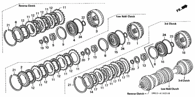 AT Clutch (Low-Hold 3rd Rvs.) (V6) for 1998 Acura TL #0