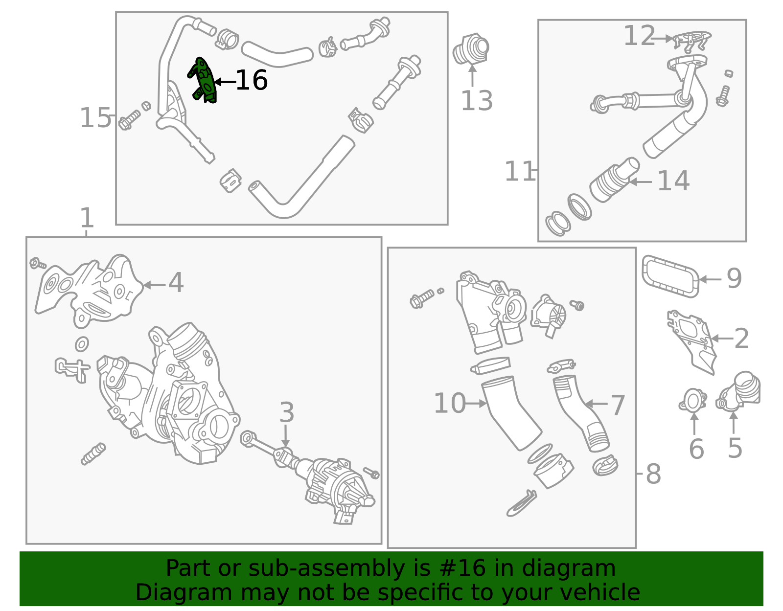 2020-2025 Cadillac CT5 Turbocharger Coolant Feed and Return Pipe Gasket ...