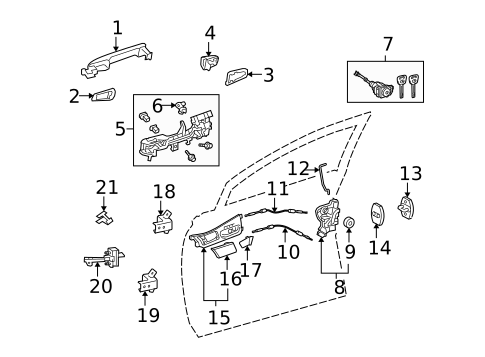 Lock & Hardware for 2012 Lexus RX450h #0
