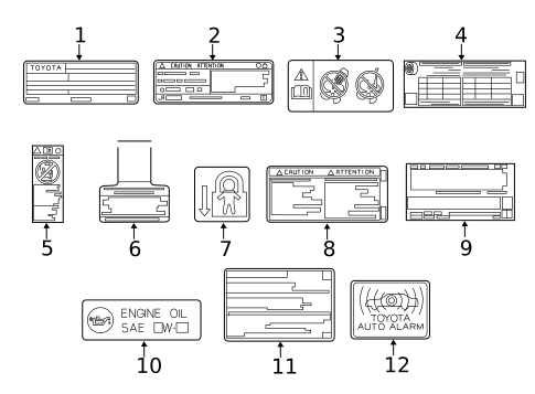 Labels for 2025 Toyota Corolla #1
