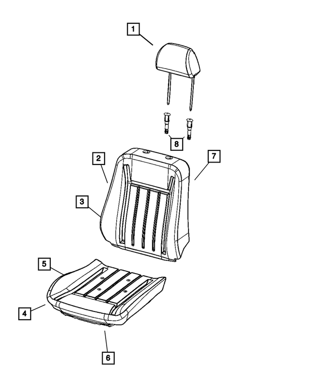 1FN041D5AA - Interior Trim: Front Headrest for Mopar Image image