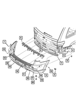 1VQ66TZZAA - Frame, Bumper and Fascia: Rear Upper Fascia for Mopar Image
