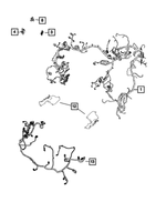 68274961AD - : Headlamp To Dash Wiring for Dodge: Durango | Jeep: Grand Cherokee Image