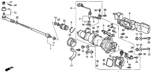 Rear P.S. Gearbox for 1993 Honda Prelude #0