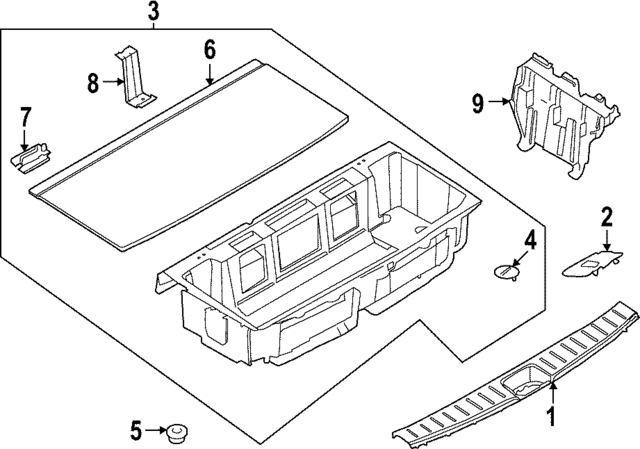 849906SA1A - Body: Scuff Plate for INFINITI: QX60 Image