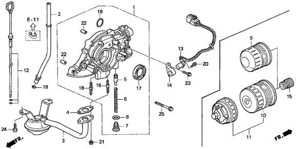 Oil Pump - Oil Strainer ('96-'97 S,SI) for 1996 Honda Civic del Sol #0