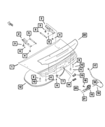 68361856AA - Body Sheet Metal Except Doors: Deck Lid Hinge, Right for Fiat: 124 Spider Image