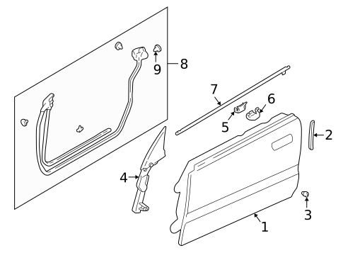 Door & Components for 2001 Subaru Forester #0