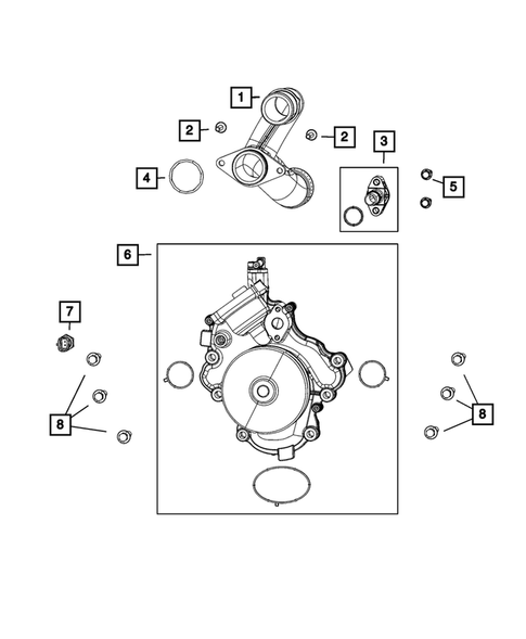 Water Pump and Related Parts for 2023 Jeep Wrangler #0