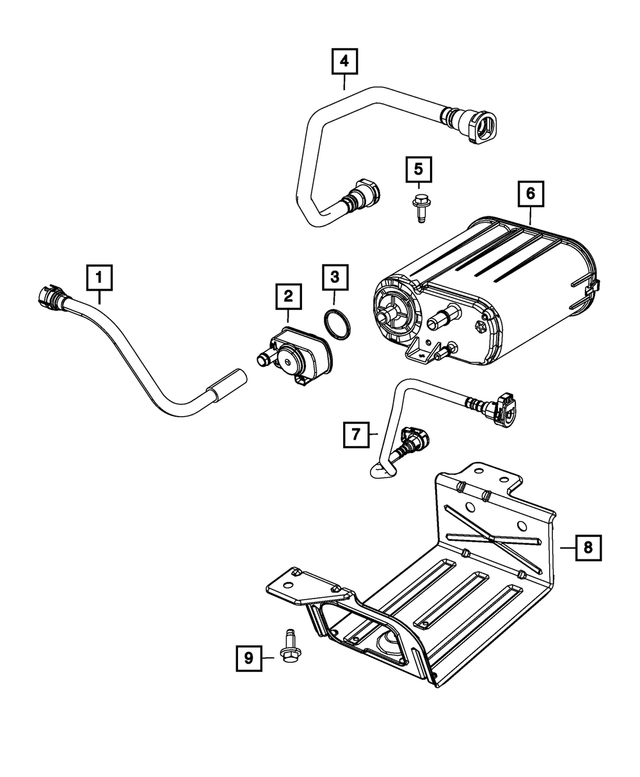 5147105AD - Emission Controls: Vapor Canister Bracket for Mopar Image