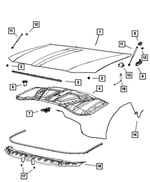 55113573AG - : Hood Hinge, Left for Mopar Image