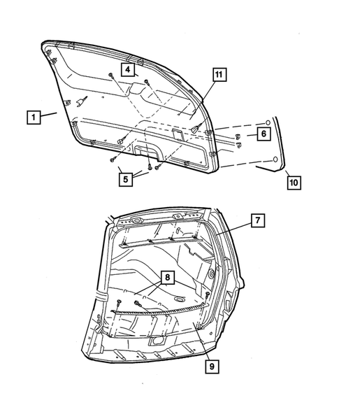 Lift Gate Trim for 2002 Jeep Grand Cherokee #0