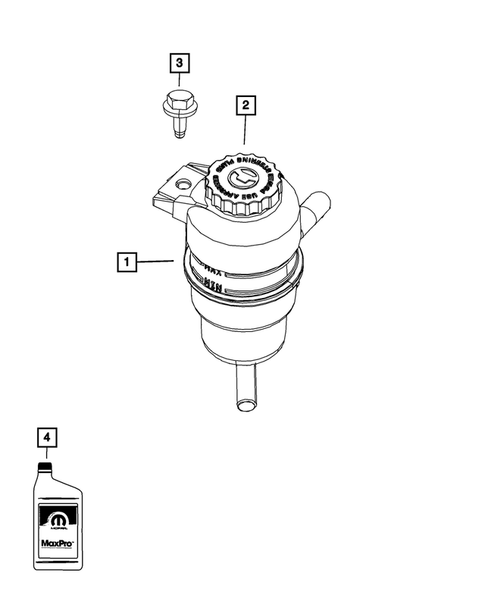 Power Steering Pump and Reservoir for 2013 Dodge Journey #1