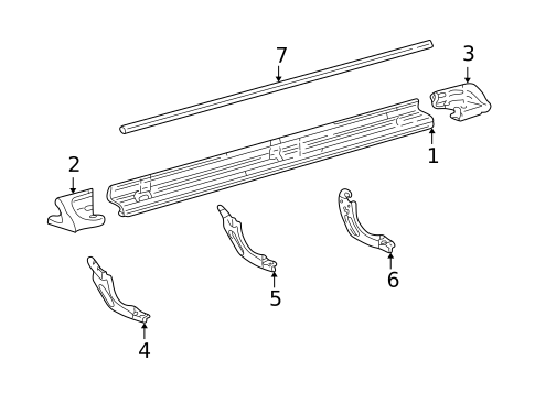 Exterior Trim - Cab for 2002 Toyota Tacoma #0