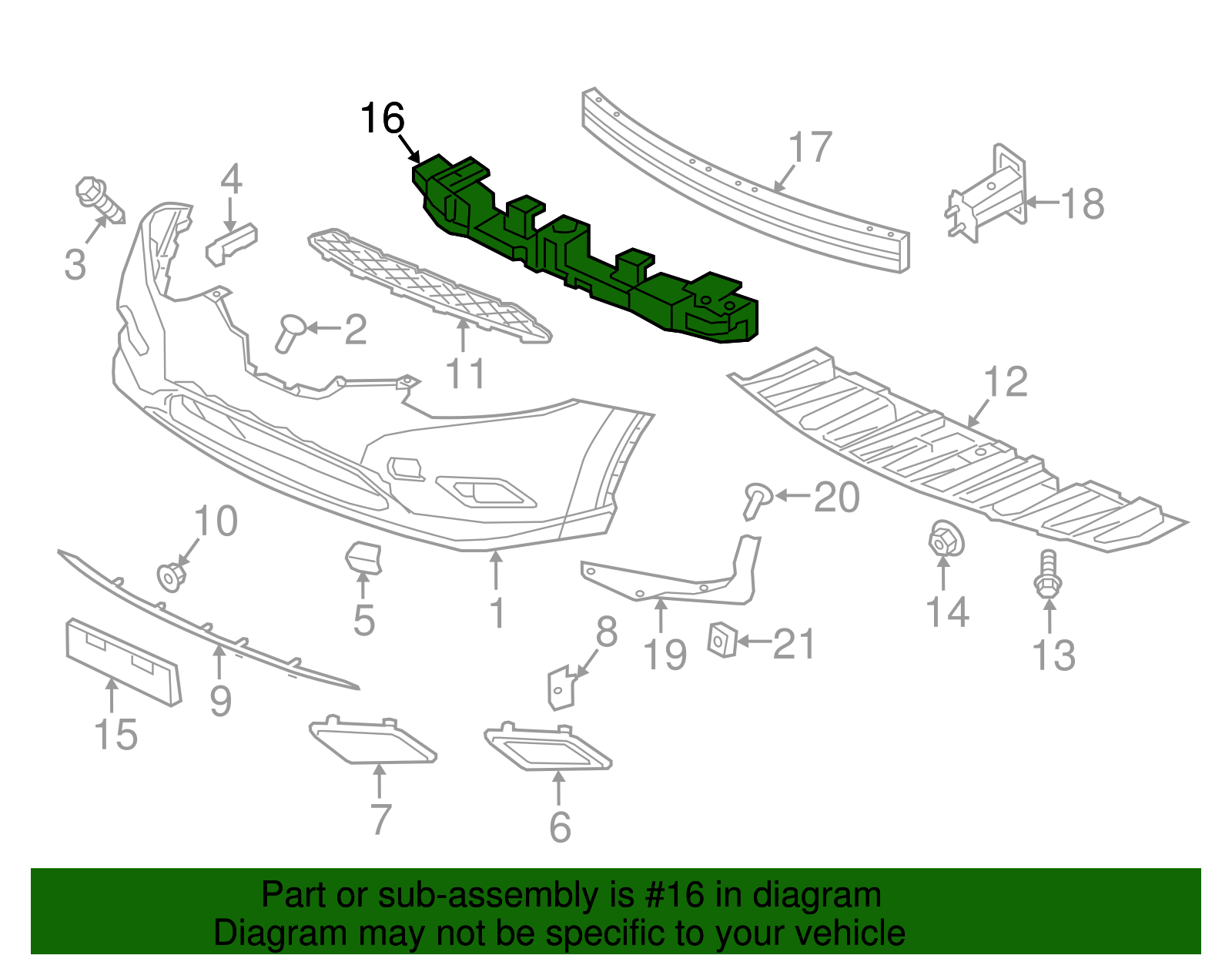 2014-2016 Nissan Rogue Absorber 62090-4BA0A | GetOEMParts.com