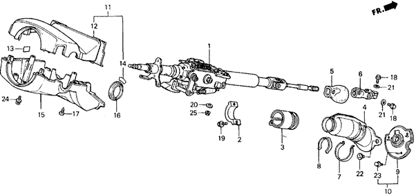 Steering Column for 1988 Honda Prelude #0