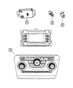 56054890AA - Air Conditioners and Heaters: Vehicle Feature Controls Center Stack for Mopar Image