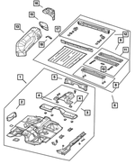 55177254AD - Body Sheet Metal Except Doors: Floor Pan for Jeep: Wrangler Image