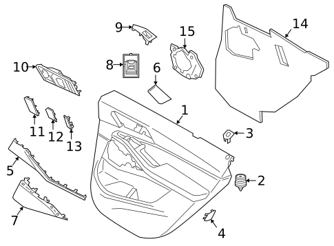 Interior Trim - Rear Door for 2021 BMW X7 #1