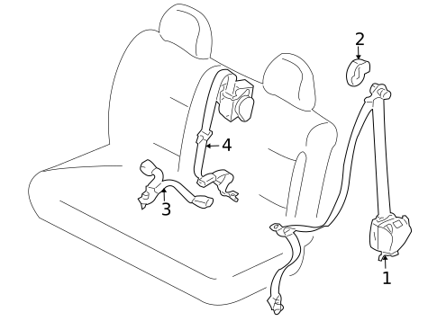 Rear Seat Belts for 2009 Mazda Tribute #0