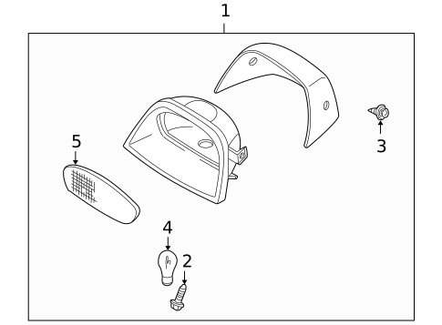 High Mounted Stop Lamp for 2004 Kia Spectra #0