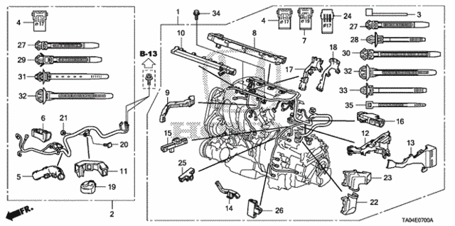 Engine Wire Harness (L4) for 2011 Honda Accord #0
