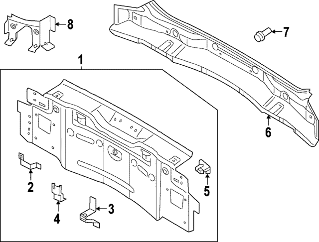 89E813301A - Body: Rear Body Panel for Audi Image