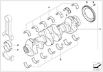 11217832125 - Engine: Crankshaft without Bearing Shells for BMW Image