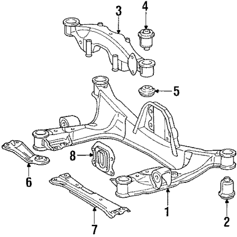 Suspension Mounting for 1988 Toyota Camry #0