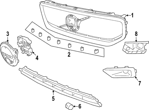 Grille for 2022 Volvo XC40 Recharge #0