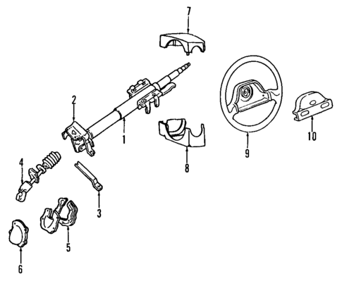 Steering Column for 1992 Ford Escort #0