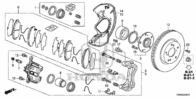 Front Brake (1.8L) (1) for 2012 Honda Civic #0