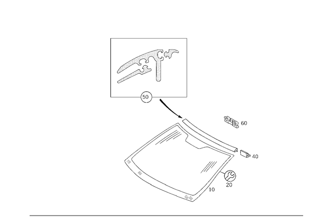 2206707601 - Windows: Windshield for Mercedes-Benz Image image