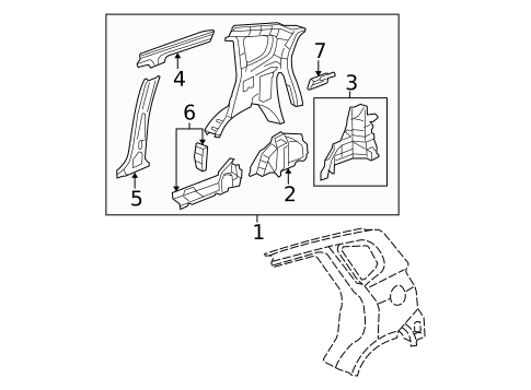 Inner Structure for 2008 Honda Fit #0