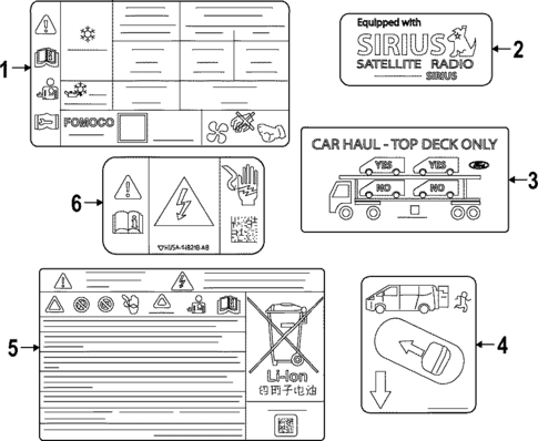 Labels for 2024 Ford E-Transit #0
