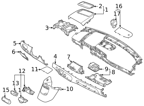 Instrument Panel Components for 2023 Genesis GV60 #0