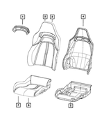 5NS92CV5AA - : Front Seat Back Cover, Right for Mopar Image