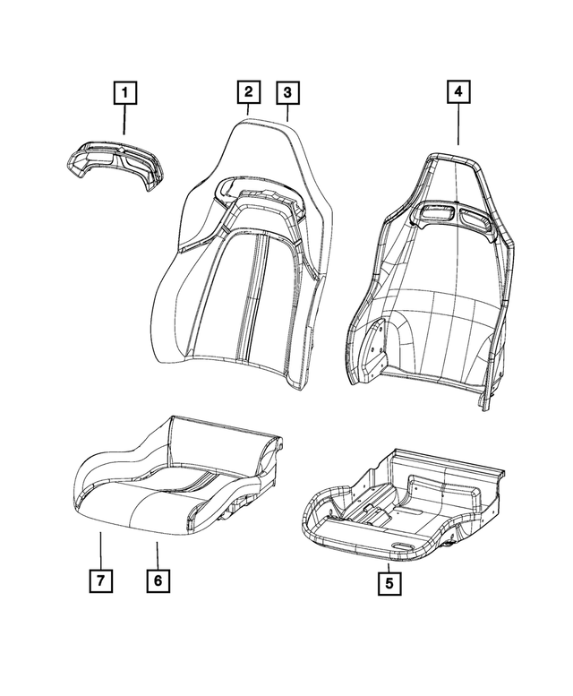 5NS92CV5AA - : Front Seat Back Cover, Right for Mopar Image