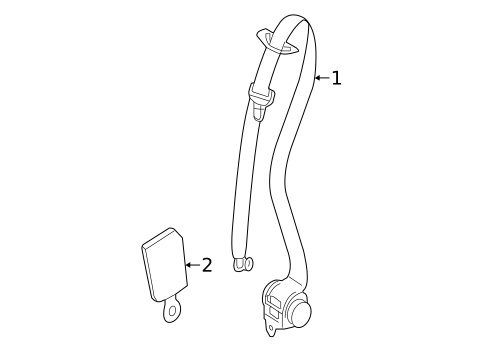Rear Seat Belts for 2024 Mercedes-Benz Sprinter 4500 #0