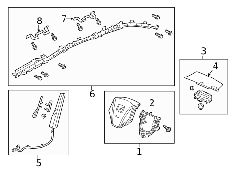 Air Bag Components for 2015 Honda CR-V #0