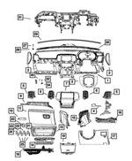 1GF63LC5AF - Interior Trim: Instrument Panel End Cap, Left for Jeep: Grand Cherokee, Grand Cherokee WK Image