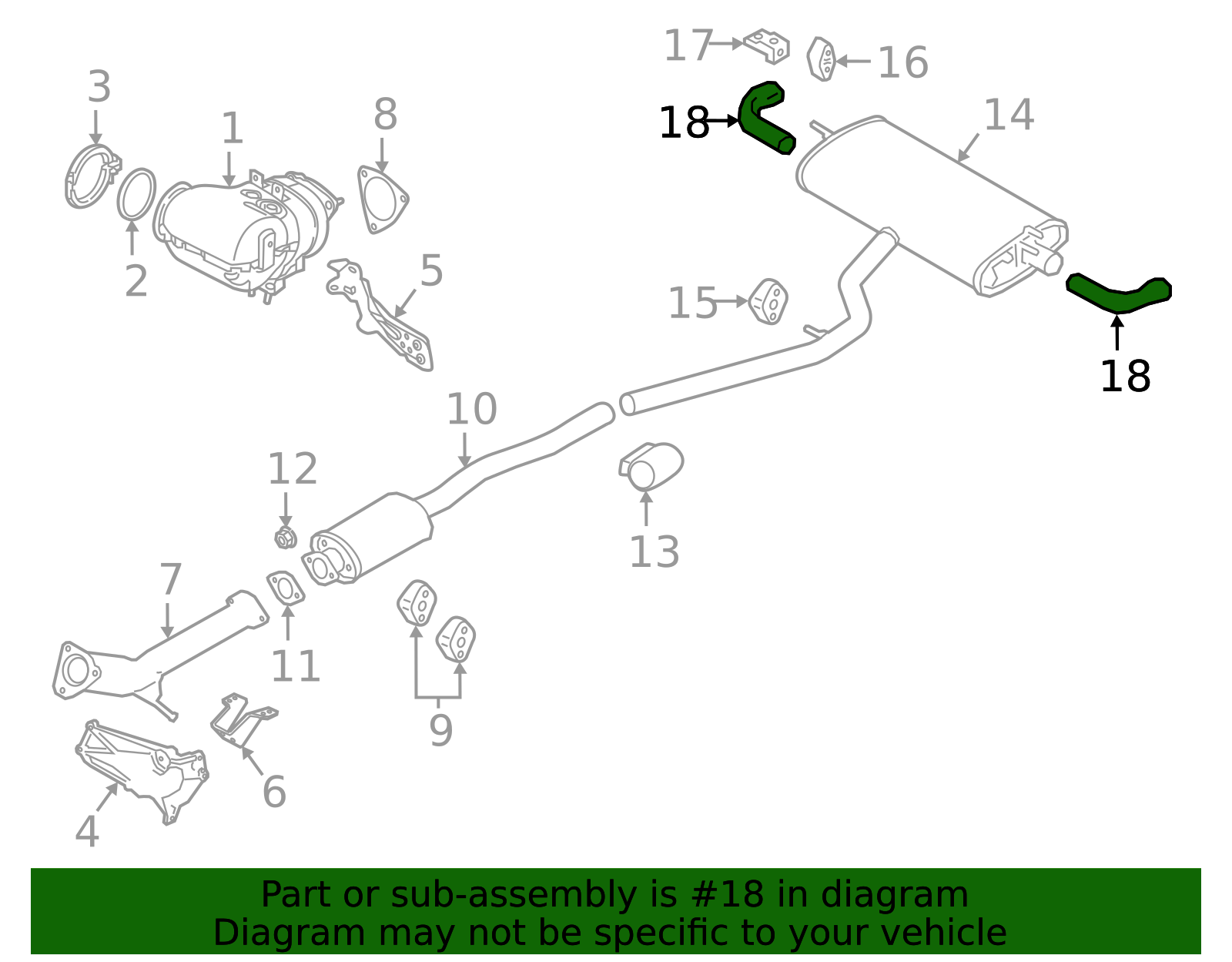 2019-2024 Volvo XC40 Tailpipe - Driver's Side (LH) 31493434 ...